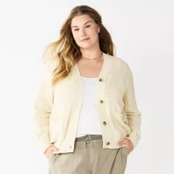 Plus Size Sonoma Goods For Life® Cropped Cardigan -Sonoma Goods For Life Sales 2024 5585627 Cream