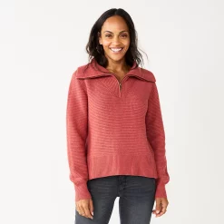 Women's Sonoma Goods For Life® Cozy Quarter-Zip Sweater -Sonoma Goods For Life Sales 2024 5597622 Mauve