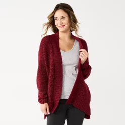 Women's Sonoma Goods For Life® Plush Cardigan -Sonoma Goods For Life Sales 2024 5597627 Berry Shine