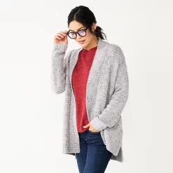 Women's Sonoma Goods For Life® Plush Cardigan -Sonoma Goods For Life Sales 2024 5597627 Silver Gray Shine