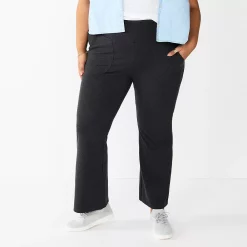 Plus Size Sonoma Goods For Life® High-Waisted Flare Leggings -Sonoma Goods For Life Sales 2024 5613405 Dark Heather Grey