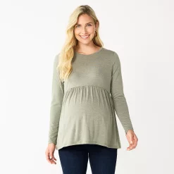 Maternity Sonoma Goods For Life® Long Sleeve Empire Waist Top -Sonoma Goods For Life Sales 2024 5635424 Green