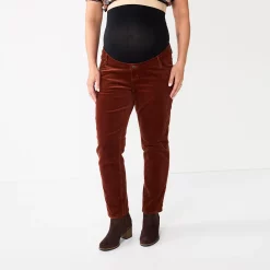 Maternity Sonoma Goods For Life® Belly Panel Corduroy Straight-Leg Ankle Pants -Sonoma Goods For Life Sales 2024 5665437 ALT2