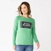 Women's Sonoma Goods For Life® Long Sleeve Christmas Graphic Tee
