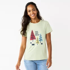 Women's Sonoma Goods For Life® Short Sleeve Christmas Graphic Tee -Sonoma Goods For Life Sales 2024 5686036 Multi Tree