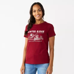 Women's Sonoma Goods For Life® Short Sleeve Christmas Graphic Tee -Sonoma Goods For Life Sales 2024 5686036 Winter Ridge