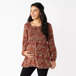Maternity Sonoma Goods For Life® Smocked Bodice Empire Top -Sonoma Goods For Life Sales 2024 5686595 Multi Floral