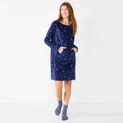 Women's Sonoma Goods For Life® 2-pc. Long Sleeve Crewneck Sleepshirt & Socks Set 10 Women's Sonoma Goods For Life® 2-pc. Long Sleeve Crewneck Sleepshirt & Socks Set -Sonoma Goods For Life Sales 2024 5690614 Navy2 Twinkle