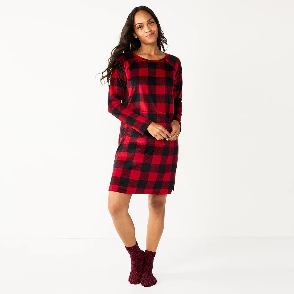 Women's Sonoma Goods For Life® 2-pc. Long Sleeve Crewneck Sleepshirt & Socks Set 2 Women's Sonoma Goods For Life® 2-pc. Long Sleeve Crewneck Sleepshirt & Socks Set - Image 2