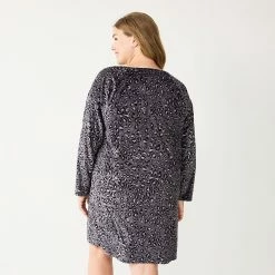 Plus Size Sonoma Goods For Life® 2-pc. Long Sleeve Crewneck Sleepshirt & Socks Set -Sonoma Goods For Life Sales 2024 5690616 ALT