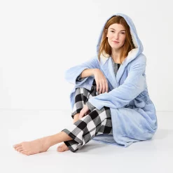 Women's Sonoma Goods For Life® Hooded Plush Long Robe -Sonoma Goods For Life Sales 2024 5693609 ALT2