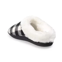 Women's Sonoma Goods For Life® Faux Fur Buffalo Plaid Clog Slippers -Sonoma Goods For Life Sales 2024 5697310 ALT2
