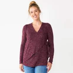 Maternity Sonoma Goods For Life® Nursing Wrap Top -Sonoma Goods For Life Sales 2024 5703650 Burgundy