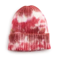 Women's Sonoma Goods For Life® Tie Dye Rib Beanie -Sonoma Goods For Life Sales 2024 5731122 Red Dye