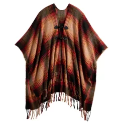 Women's Sonoma Goods For Life® Fireplace Plaid Topper with Toggles -Sonoma Goods For Life Sales 2024 5831811 ALT2