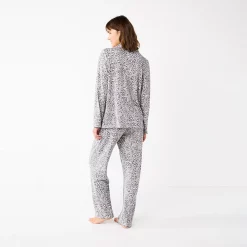 Women's Sonoma Goods For Life® Knit Pajama Shirt & Pajama Pants Sleep Set -Sonoma Goods For Life Sales 2024 6076381 ALT