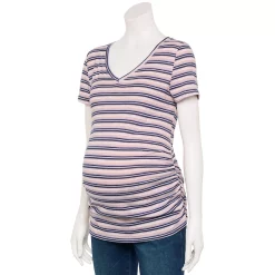 Maternity Sonoma Goods For Life® Essential V-Neck Tee -Sonoma Goods For Life Sales 2024 6120474 Multi Stripe
