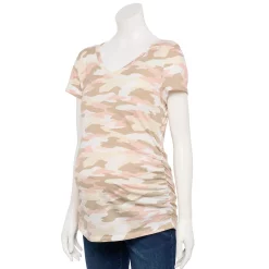 Maternity Sonoma Goods For Life® Essential V-Neck Tee -Sonoma Goods For Life Sales 2024 6120474 Neutral Camo