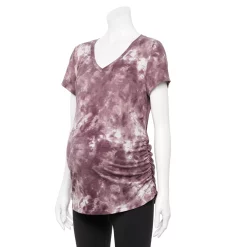 Maternity Sonoma Goods For Life® Essential V-Neck Tee -Sonoma Goods For Life Sales 2024 6120474 Purple Tie Dye