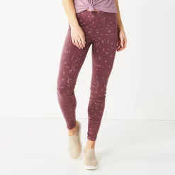 Women's Sonoma Goods For Life® Midrise Leggings -Sonoma Goods For Life Sales 2024 6120748 Plum Geo Floral